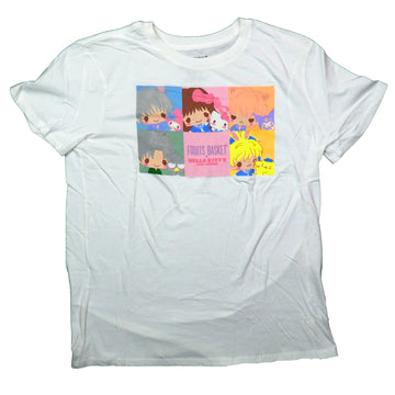 Fruits Basket Hello Kitty & Friends Mens T-Shirt - 5 Chibi Characters Name