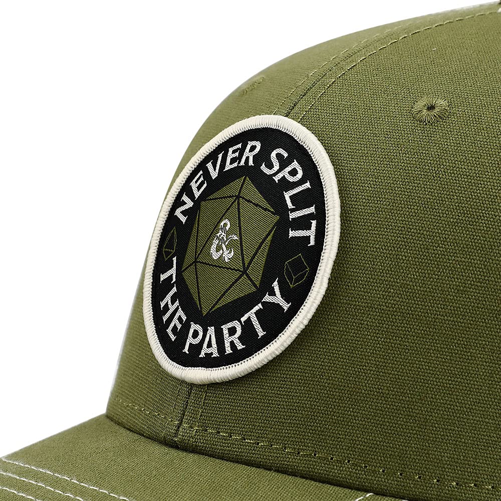 Bioworld Dungeons & Dragons NEver Split the Party Trucker Hat with Woven Patch