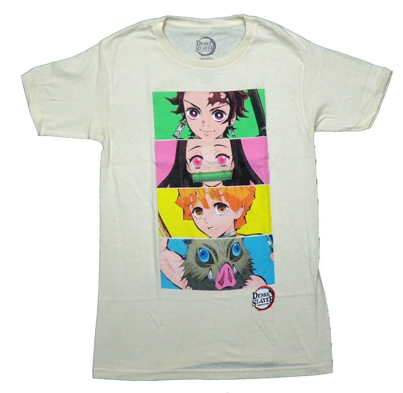 Demon Slayer  Mens T-Shirt -Stacked Faces Bar Images