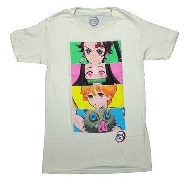 Demon Slayer  Mens T-Shirt -Stacked Faces Bar Images