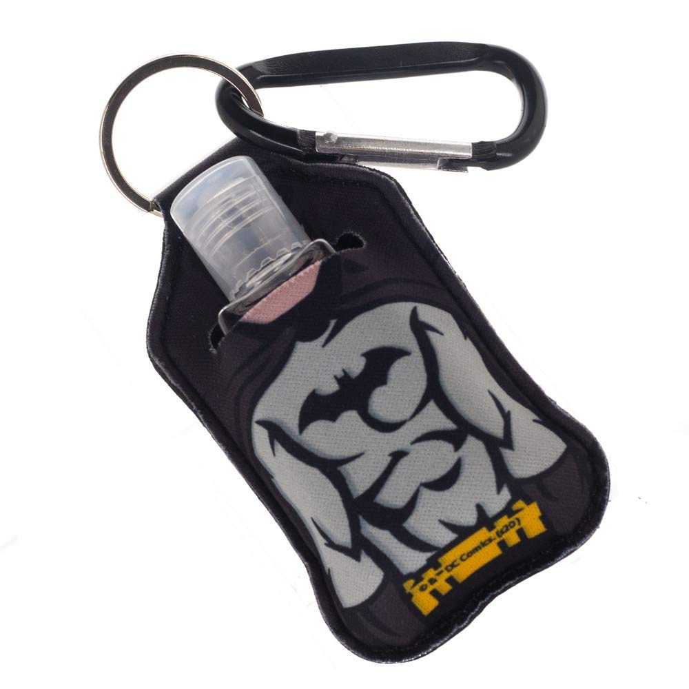Batman Keychain with Hand Sanitizer Bottle Holder
