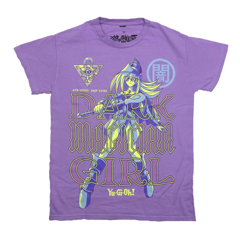 Yu-Gi-Oh Mens T-Shirt - Dark Magician Girl Standing Behind Outlined Name
