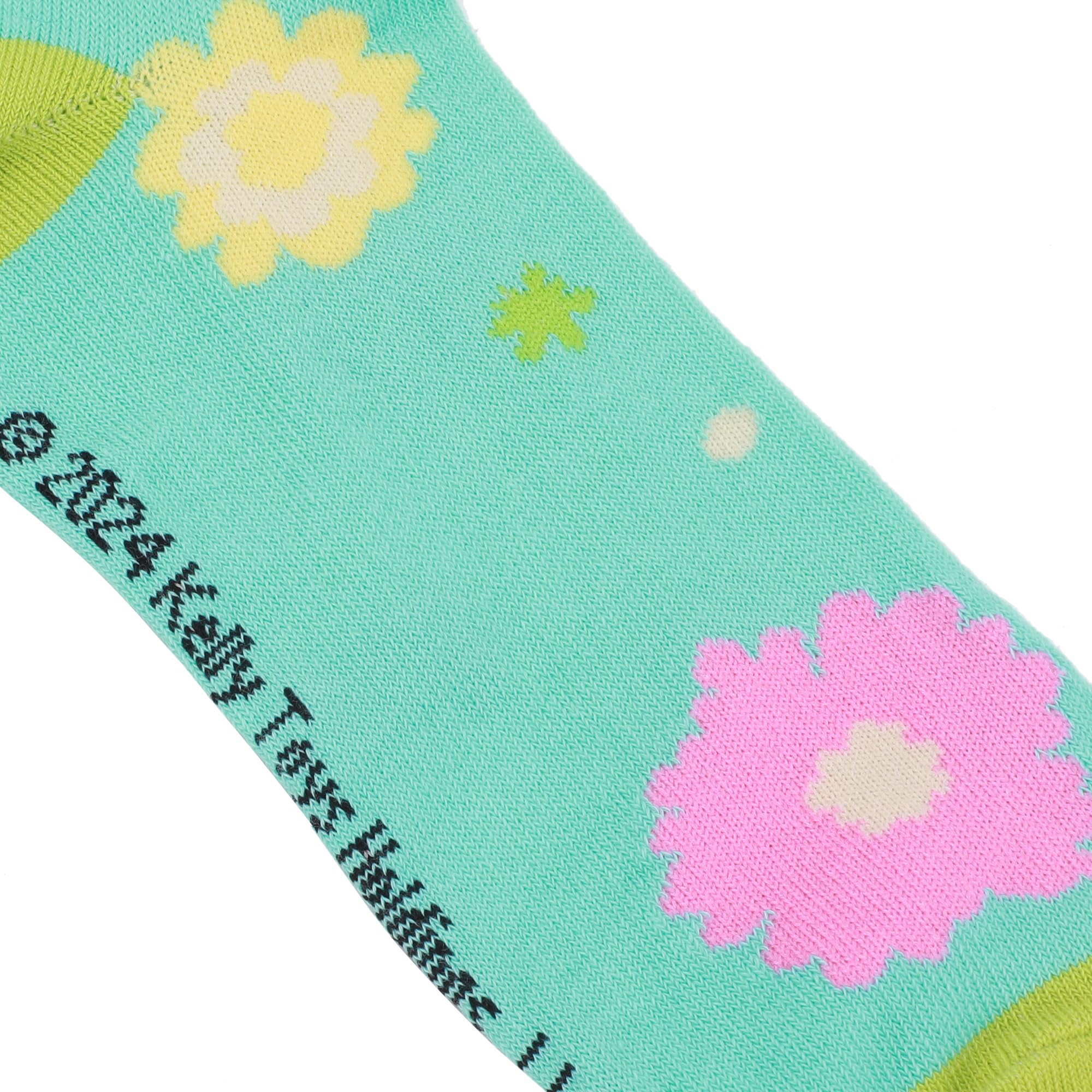 Bioworld Squishmallows Winston & 3D Flowers Women's Casual Crew Socks, Blue