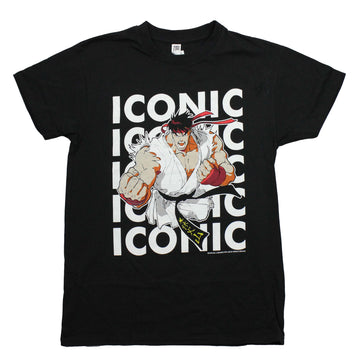 Street Fighter Mens T-Shirt - Repeat Iconic Name Behind Fighter