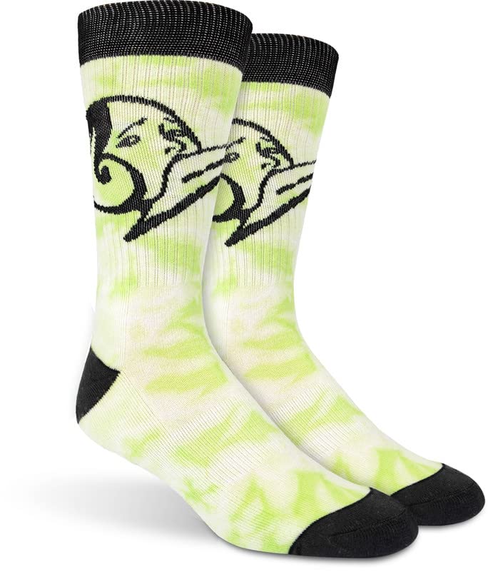 Ripple Junction Junji Ito Adult Horror Tie Dye Crew Socks Slug Girl Green Tie Dye - Inmyparentsbasement.com