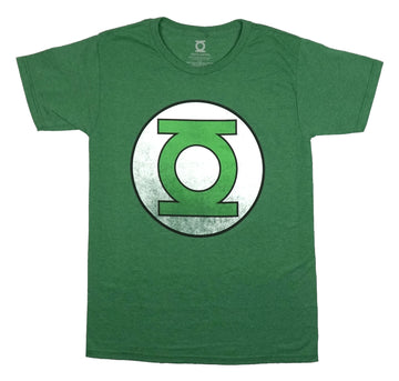 Green Lantern Mens T-Shirt - Bottom Distressed Lantern Logo
