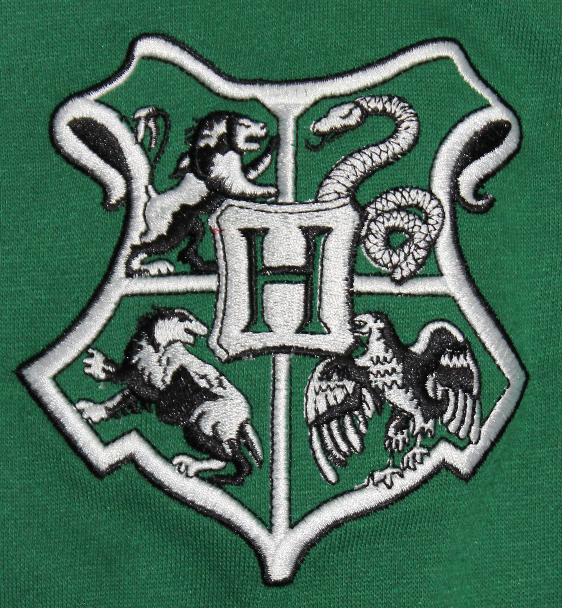 Harry Potter Mens Lettermans Jacket - 07 on Back Crest on Front Gray Sleeves