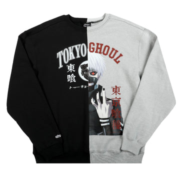 Bioworld Tokyo Ghoul Ken Kaneki Kanji Crew Neck Black Heather Men's Sweatshirt