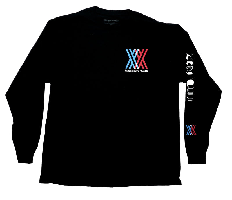 Darling in the Franxx Mens T-Shirt - Lapel Logo Zero Two On Back Name