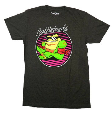 Battletoads Mens T-Shirt - Rash Wearing Shades In Circle