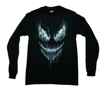 Venom Mens Long Sleeve T-Shirt - Smokey Ghost Face Image