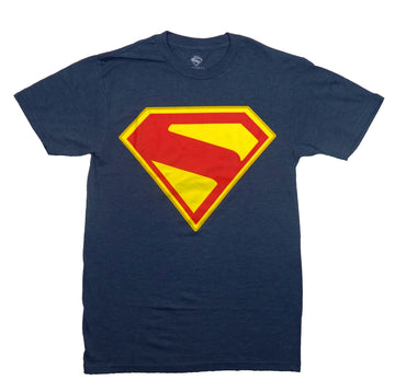 Superman Mens T-Shirt - New Release Red & Yellow Logo