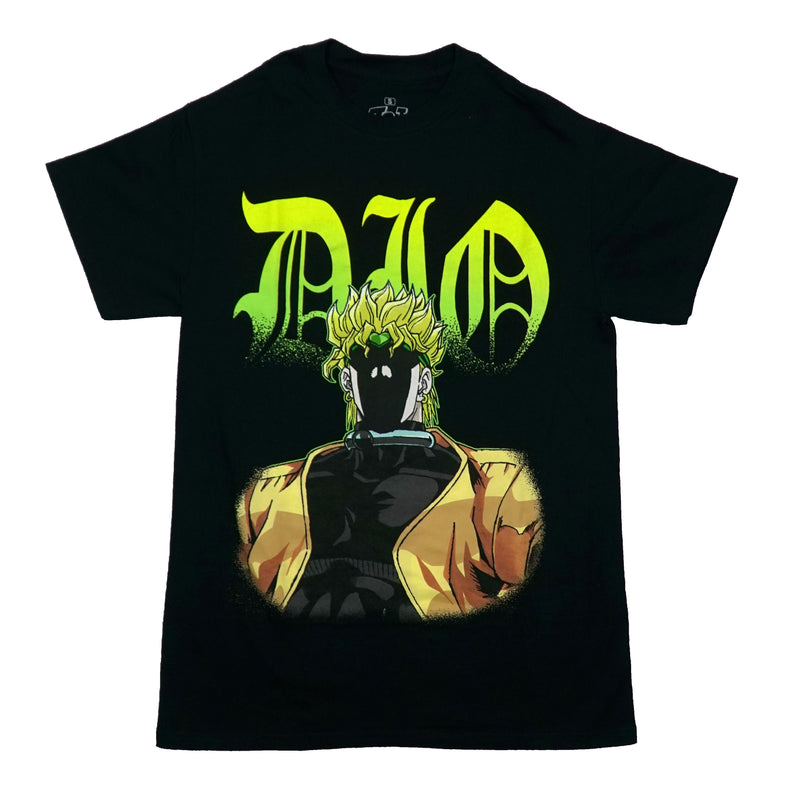 Jojo's Bizarre Adventure Mens T-Shirt - Black Faced Dio Under Fading Name