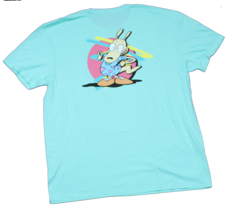 Rocko's Modern Life Mens T-Shirt - Lapel Logo Standing Circle Image