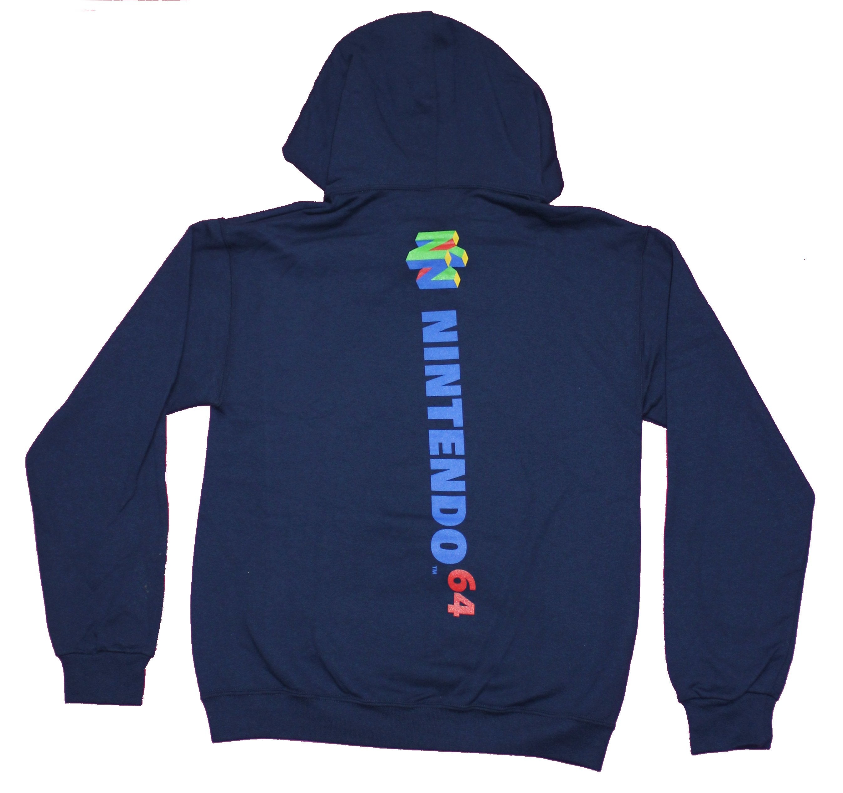Nintendo 64 Mens Pull Over Hoodie - Classic N64 Logo Vertical Logo Back
