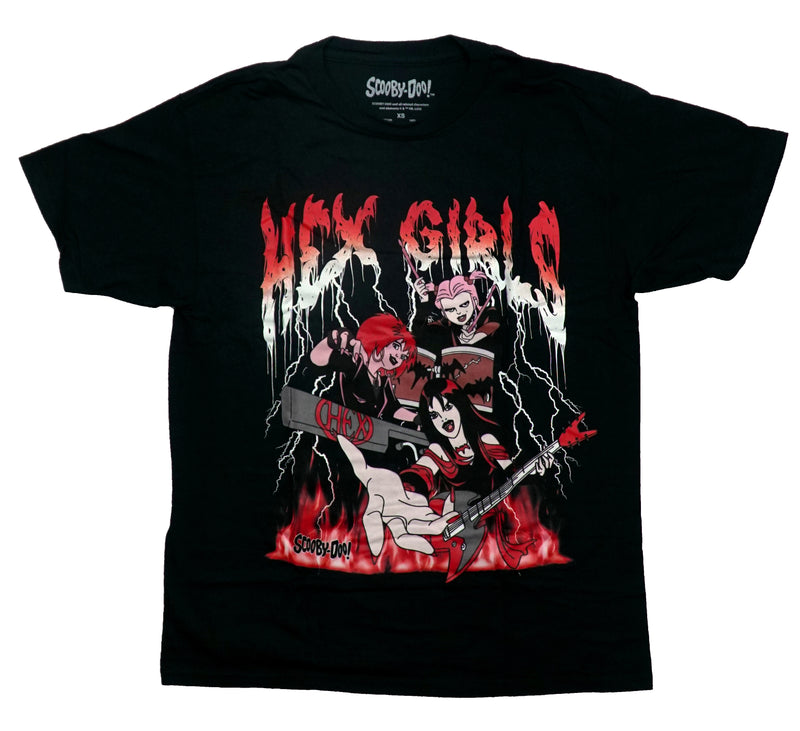 Scooby-Doo Mens T-Shirt - Hex Girls Fiery Backdrop Under Melting Name - Inmyparentsbasement.com