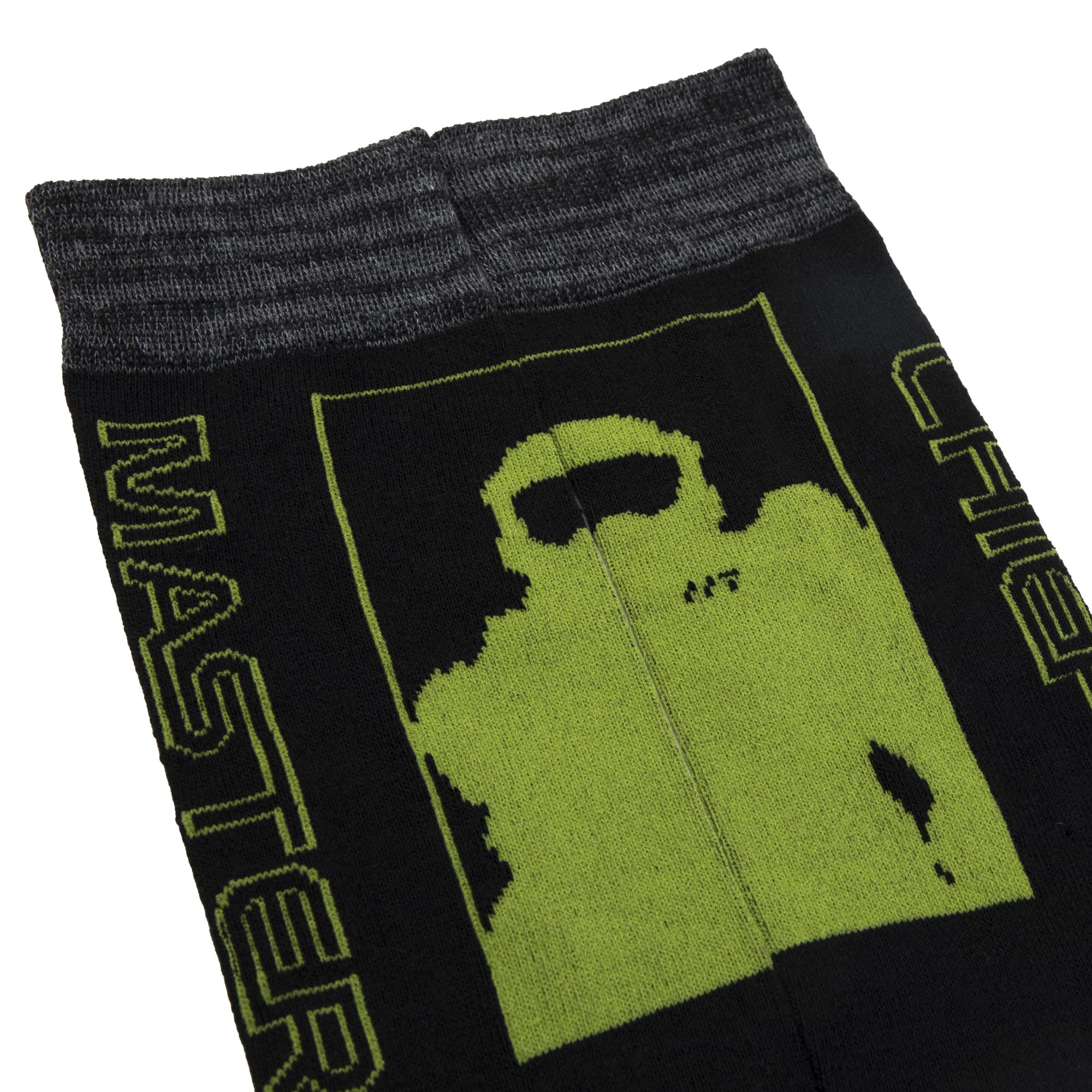 Halo Infinite Master Chief Simplified Art Men's Black Casual Crew Socks