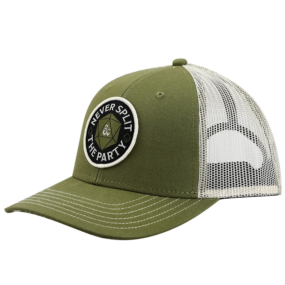 Bioworld Dungeons & Dragons NEver Split the Party Trucker Hat with Woven Patch