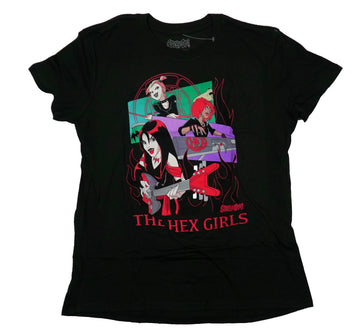 Scooby Doo Hex Girls Juniors T-Shirt - Band Playing over Red Band Name