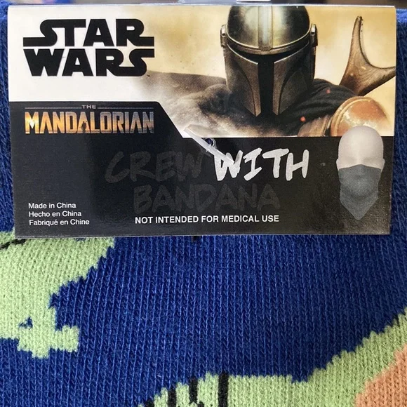 The Mandalorian Baby Yoda Grogu Socks and Bandana Set