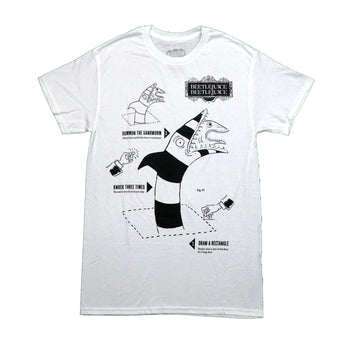 Beetlejuice, Beetlejuice Mens T-Shirt - Sandworm Instruction Image