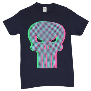 Punisher (Marvel Comics) Mens T-Shirt  - Giant Dotted Neon
