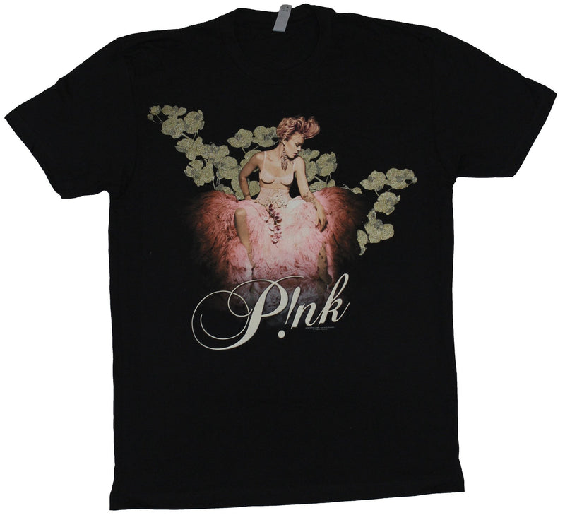 Pink Mens T-Shirt - Truth About Love Tour Pink Dressed Pink Laying In Ivy Image