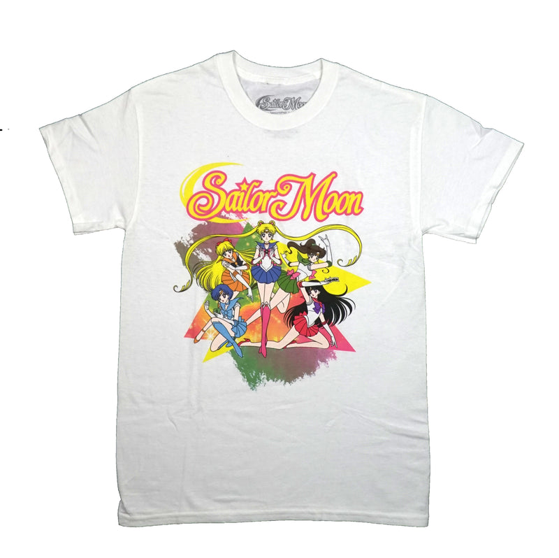 Sailor Moon Mens T-Shirt - Sailor Guardians Boxed Fluorescent Logo