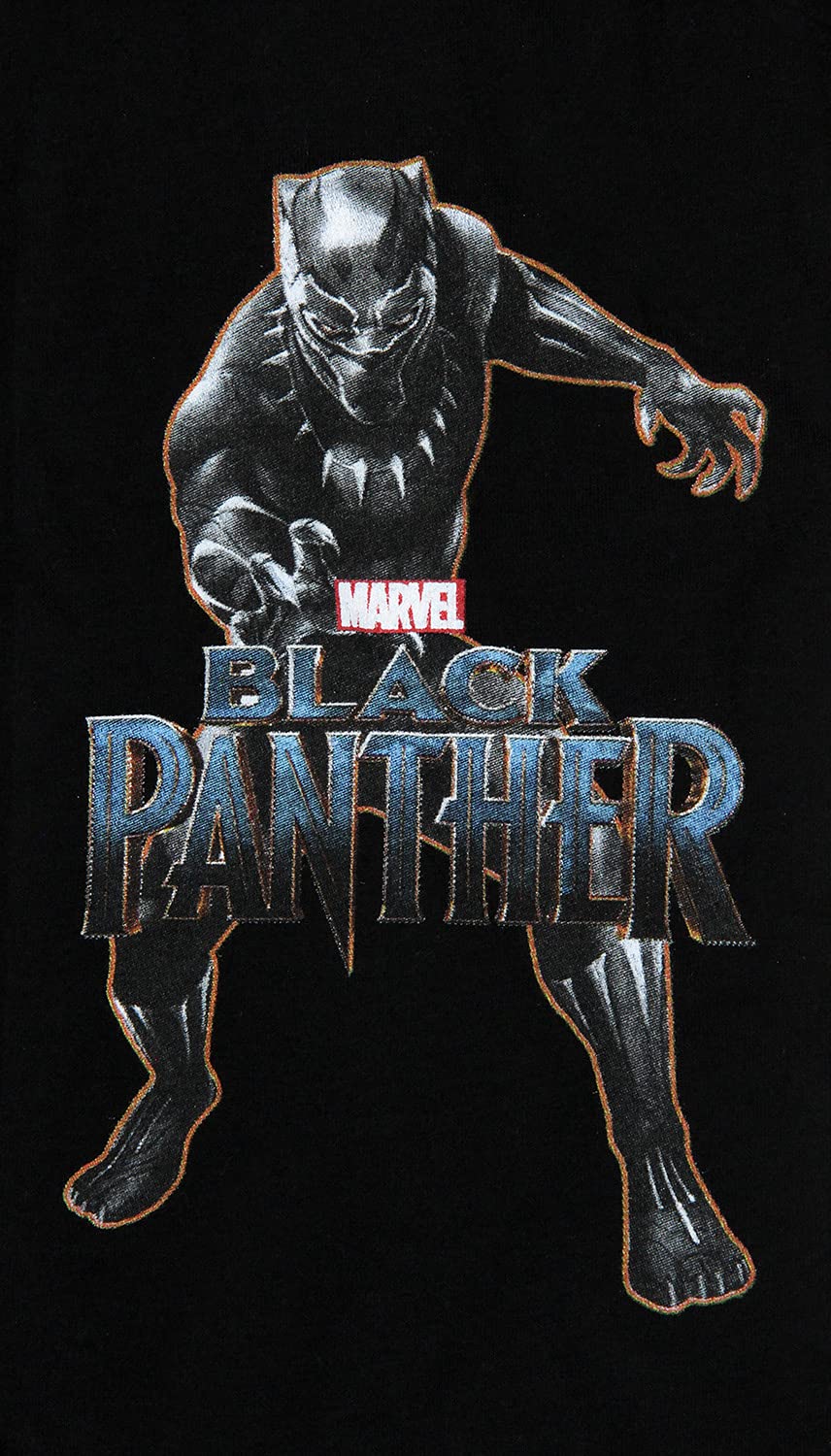 Marvel Men's Black Panther Pose and Movie Logo Sleep Lounge Pajama Pants