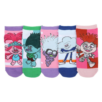 Bioworld Adult Trolls 3 Movie Ankle Socks 5-Pack - Colorful Fun for Your Feet