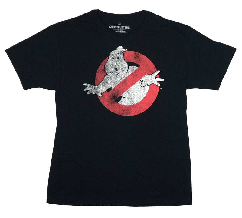 Ghostbusters Mens T-Shirt - Classic Distressed No Ghosts Logo