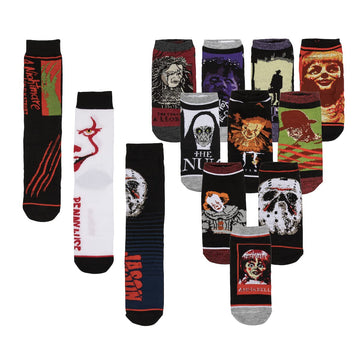 Bioworld 13 Days Of Horror Adult 13-Pack Ankle & Crew Socks