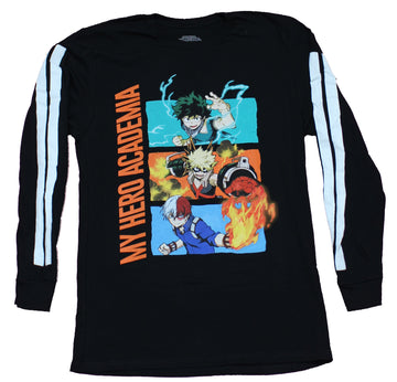 My Hero Academia Mens Long Sleeve T-Shirt - Bakago Todoroki Deku Power Boxes