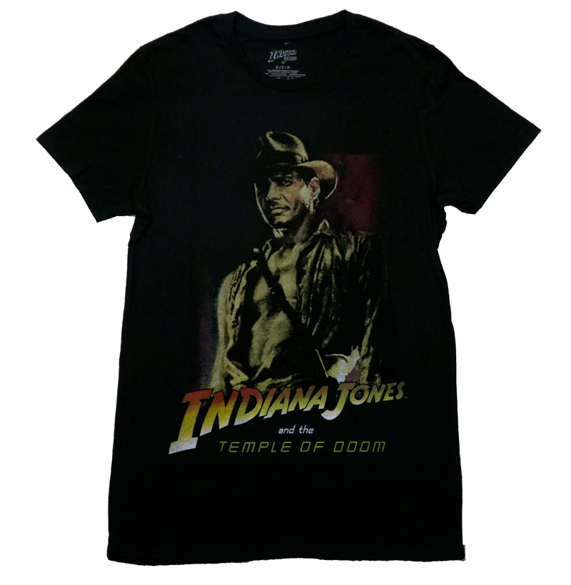 Indiana Jones and the Temple of Doom Mens T-Shirt - Dark Poster Image - Inmyparentsbasement.com