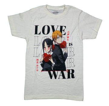 Kaguya-Sama Mens T-Shirt - Love is War Duo Holding Hearts
