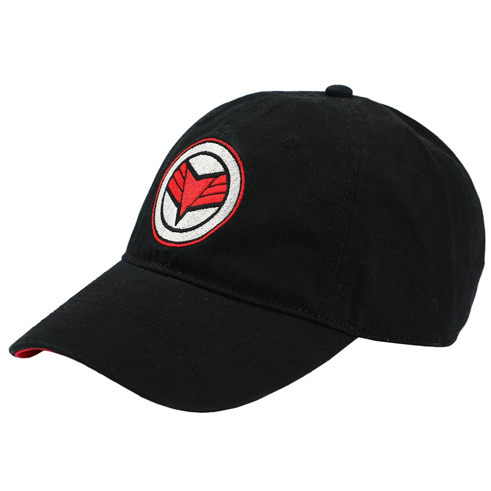 Falcon Winter Solider Embroidered Shield Adjustable Ball Cap Black