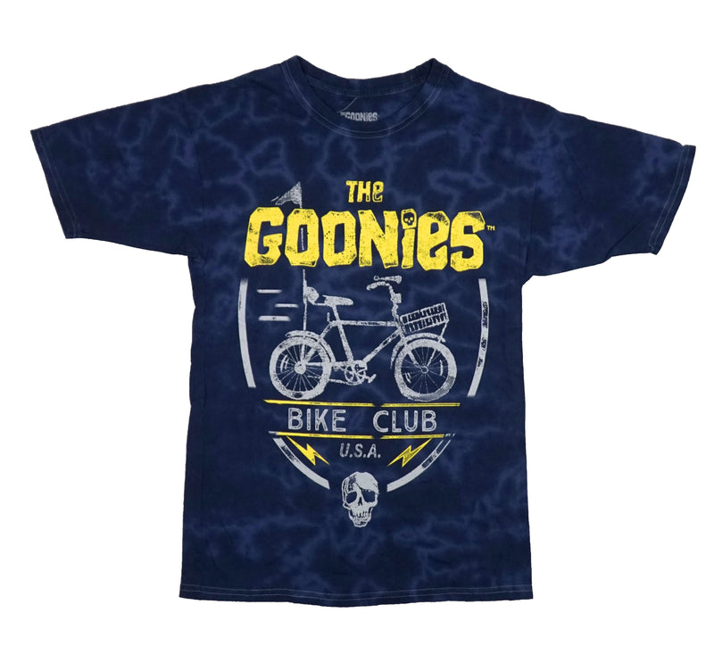 Goonies Mens T-Shirt - Bike Club USA Skull Logo Tie Dye
