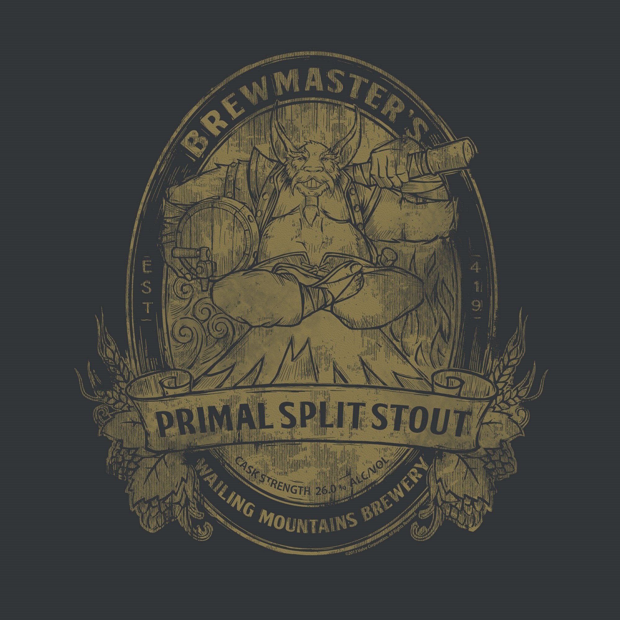 Dota 2 II Mens T-Shirt - Brewmaster Primal Split Stout