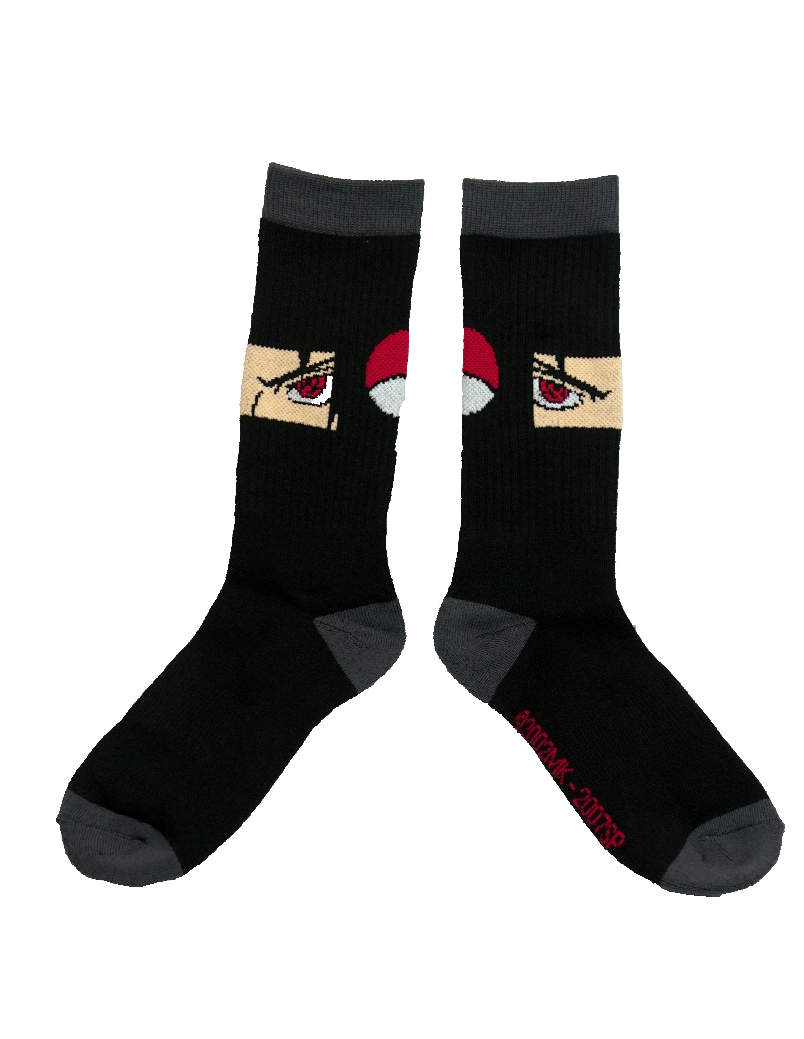 Naruto Shippuden 5 Pack Eye Bar Crew Socks Licensed Ripple Junction