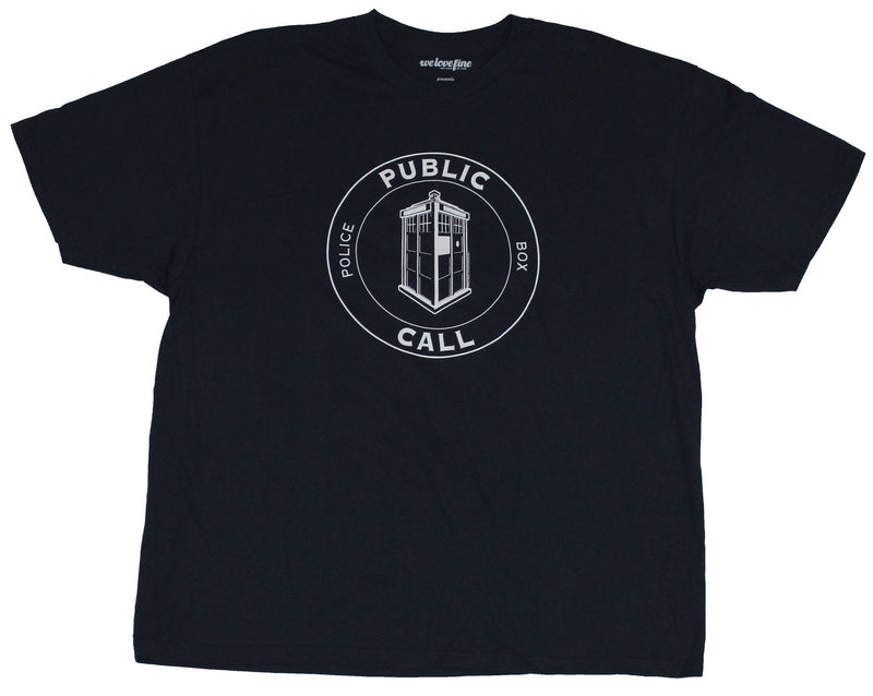 Doctor Who Mens T-Shirt - Police Call Box Tardis Circle Image