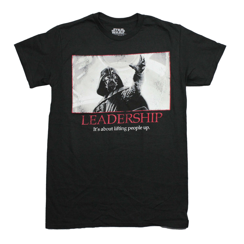 Star Wars Mens T-Shirt - Darth Vader Reaching LEADERSHIP Lifting People Up - Inmyparentsbasement.com
