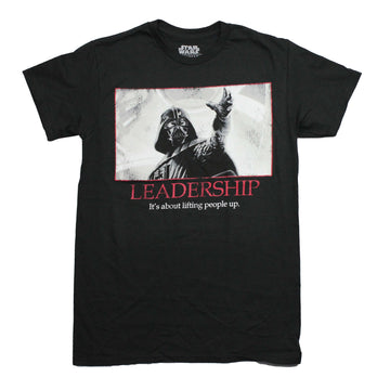 Star Wars Mens T-Shirt - Darth Vader Reaching LEADERSHIP Lifting People Up