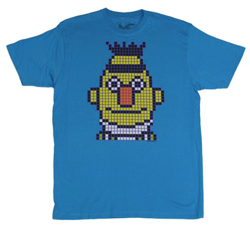 Sesame Street Mens T-Shirt -  Pixel Block Bert Face Image
