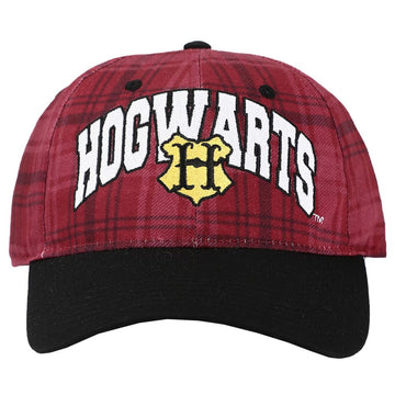 Harry Potter Hogwarts Embroidered Plaid Color Block Cotton Twill hat Multicolored