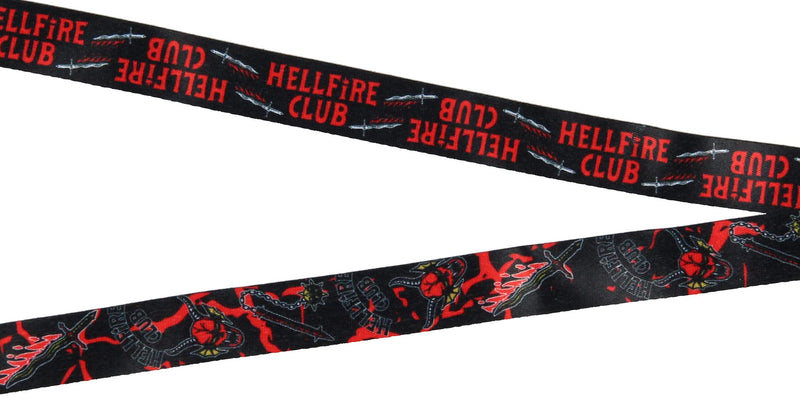 Stranger Things Hellfire Club ID Badge Holder Lanyard w/ 2" Rubber Pendant