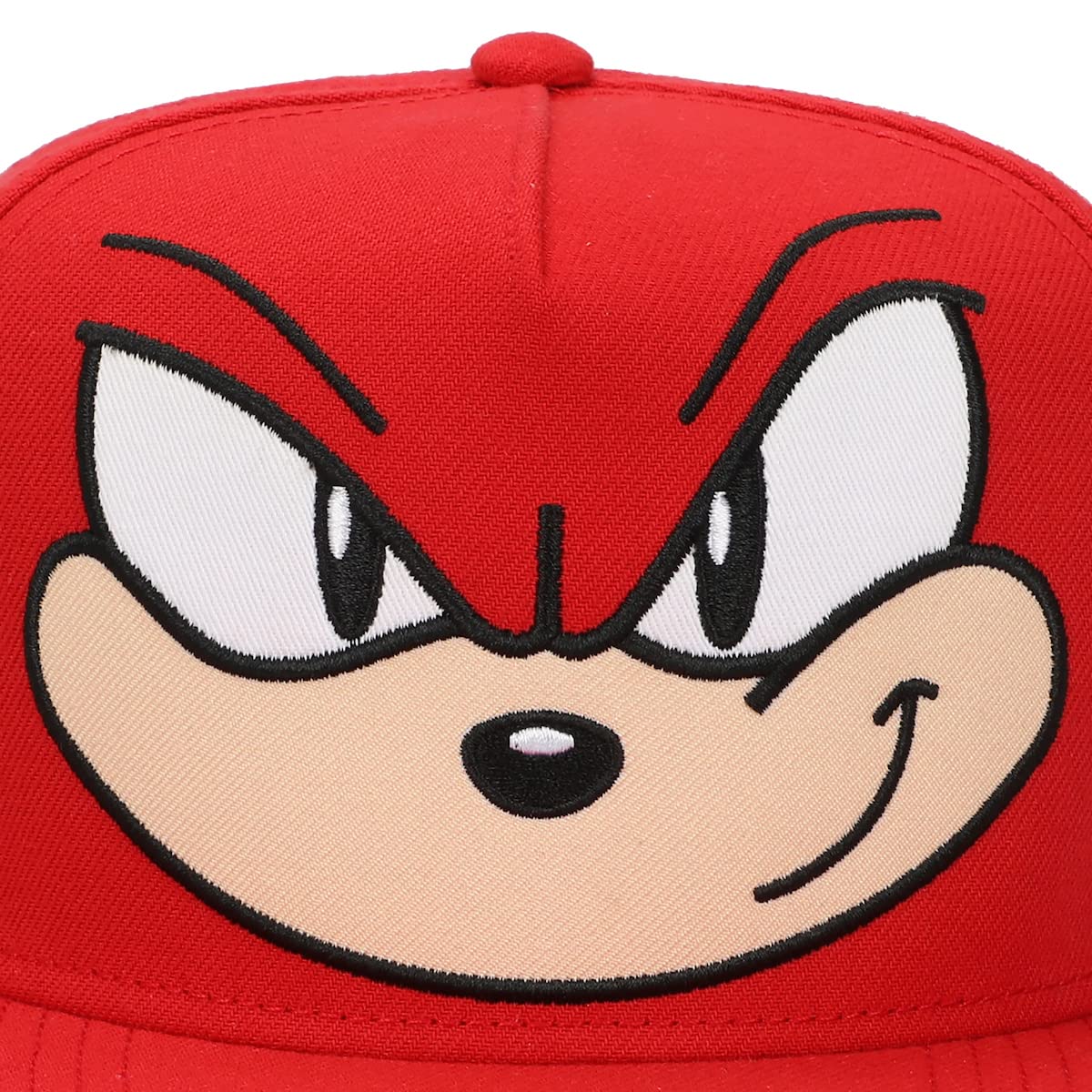 Bioworld Sonic The Hedgehog Knuckles Big Face Men's Red Snapback Hat