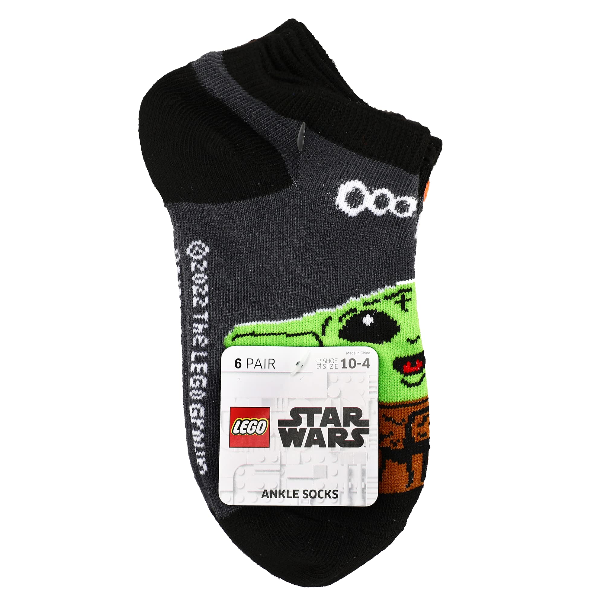 Lego X Star Wars Mandalorian Child & Mando Women's 6-Pack Ankle Socks