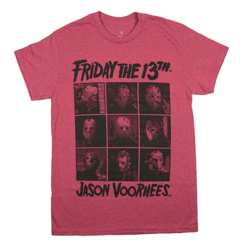 Friday the 13th Mens T-Shirt - Nine Boxed Images of Jason Voorhees