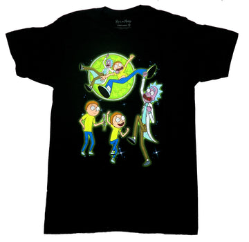 Rick and Morty Mens T-Shirt - Falling From Portal Morty Multi Mortys