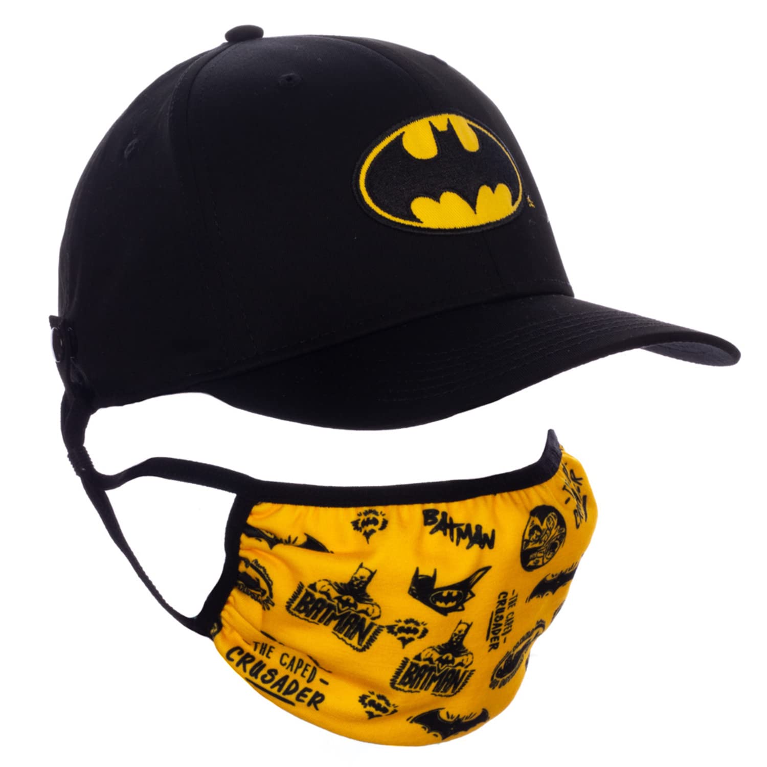Batman DC Comics Symbol Face Mask Hat Combo Multicolored